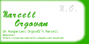 marcell orgovan business card